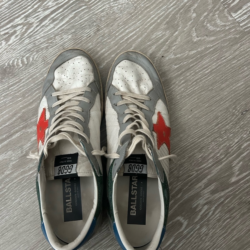 Golden Goose Ballstar Sneakers - Red, White, Gray